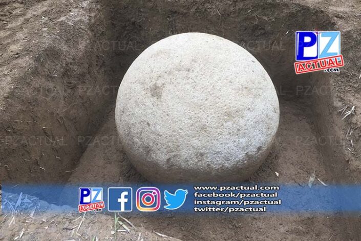 Esfera precolombina encontrada en Palmar Sur