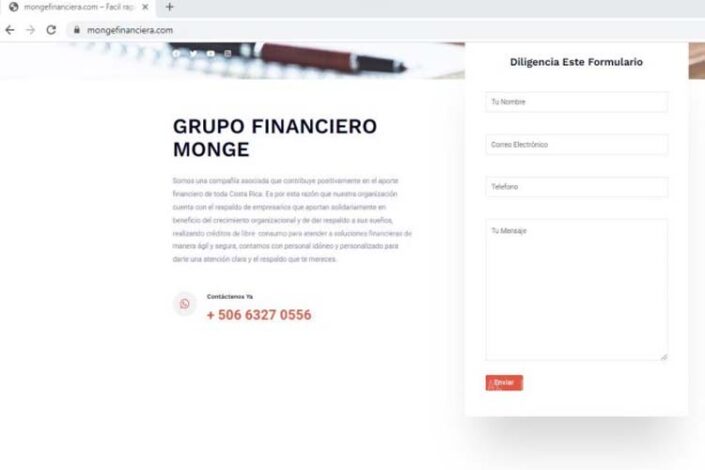 financiera monge falsa