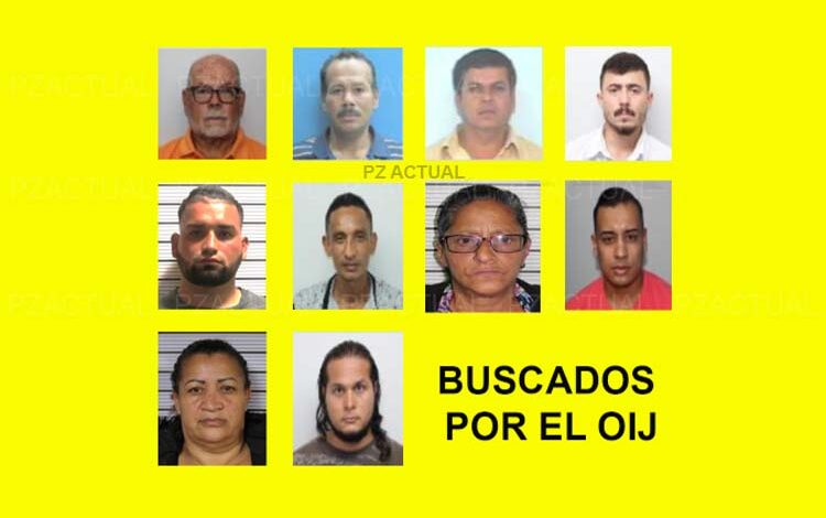 OIJ busca a sentenciados por violaciones, robos y otros delitos