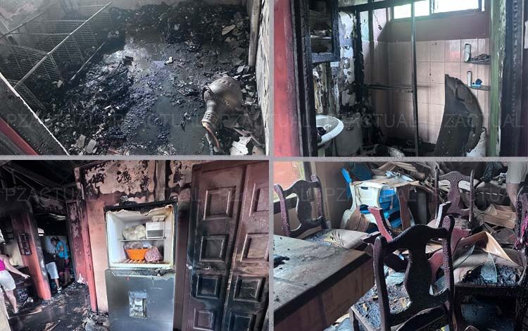 Familia lo perdió todo tras incendio esta mañana en Pérez Zeledón