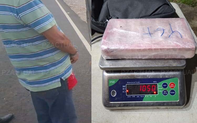 Adulto mayor detenido por transportar cocaína en la Zona Sur