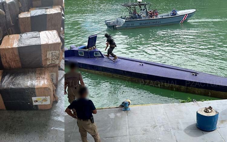 Guardacostas capturó semisumergible en aguas del Pacífico Sur