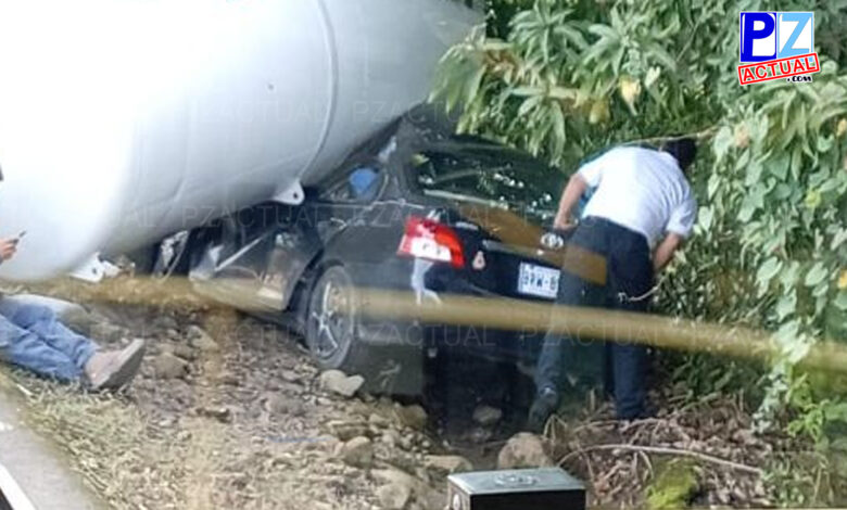 ¡De milagro! Padre e hijo ilesos tras accidente en Pérez Zeledón