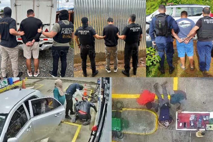 Detenidos en Pérez Zeledón sospechosos de robo a gasolineras