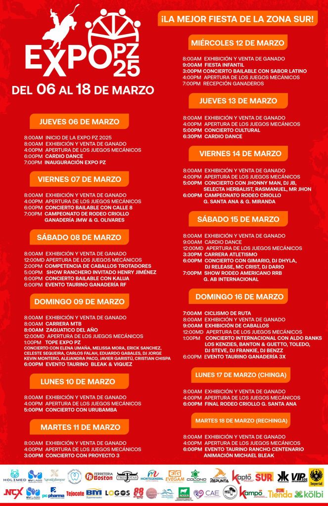 Reina Expo PZ con cambios inesperados para este 2025