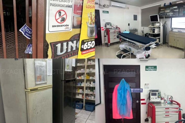 Imagen muestra locales clausurados por el Ministerio de Salud