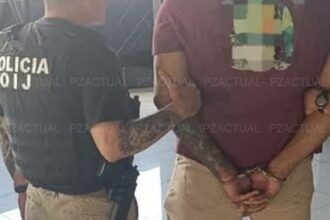 Imagen muestra hombre detenido por el OIJ.