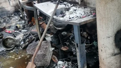 Imagen muestra casa quemada tras incendio
