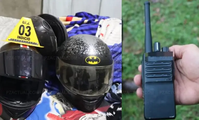 Imagen muestra cascos y radio