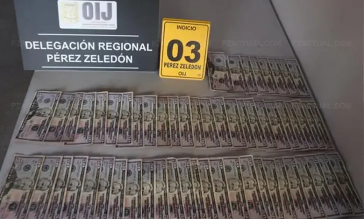 Imagen muestra dólares decomisados