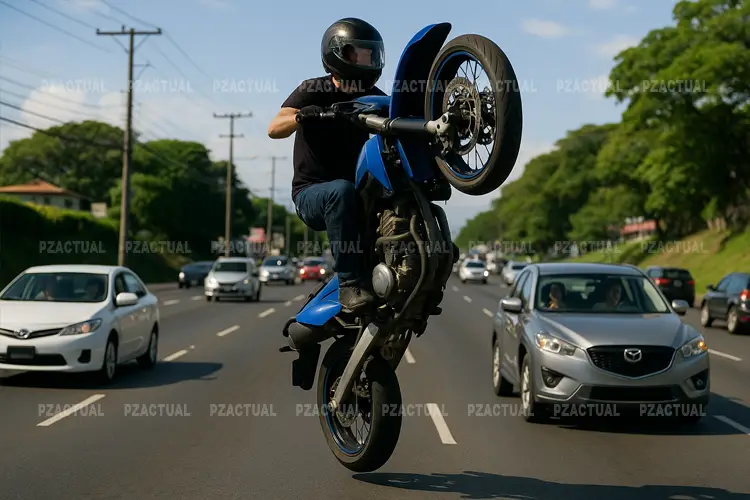Ojo motociclistas hacer “llanteo” podría costarle ₡363 mil